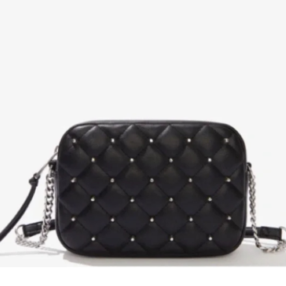 Rebecca Minkoff Black Quilted Studded Crossbody Bag